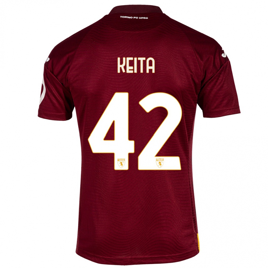 Herren Fußball Karamoko Keita #42 Dunkelrot Heimtrikot Trikot 2023/24 T-Shirt Luxemburg