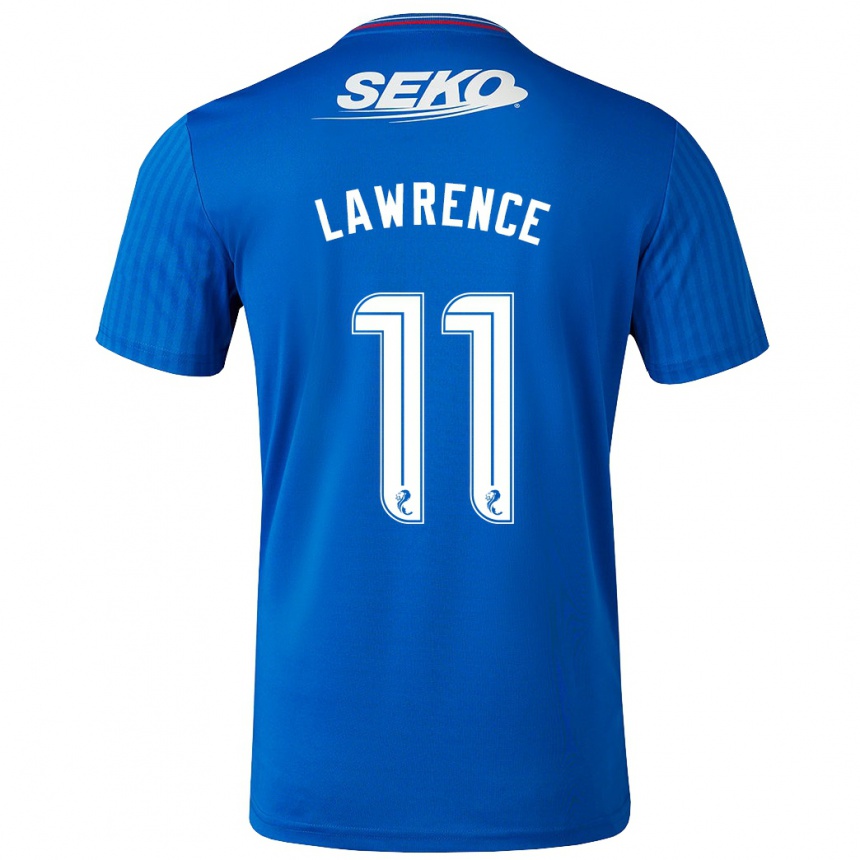 Herren Fußball Tom Lawrence #11 Blau Heimtrikot Trikot 2023/24 T-Shirt Luxemburg