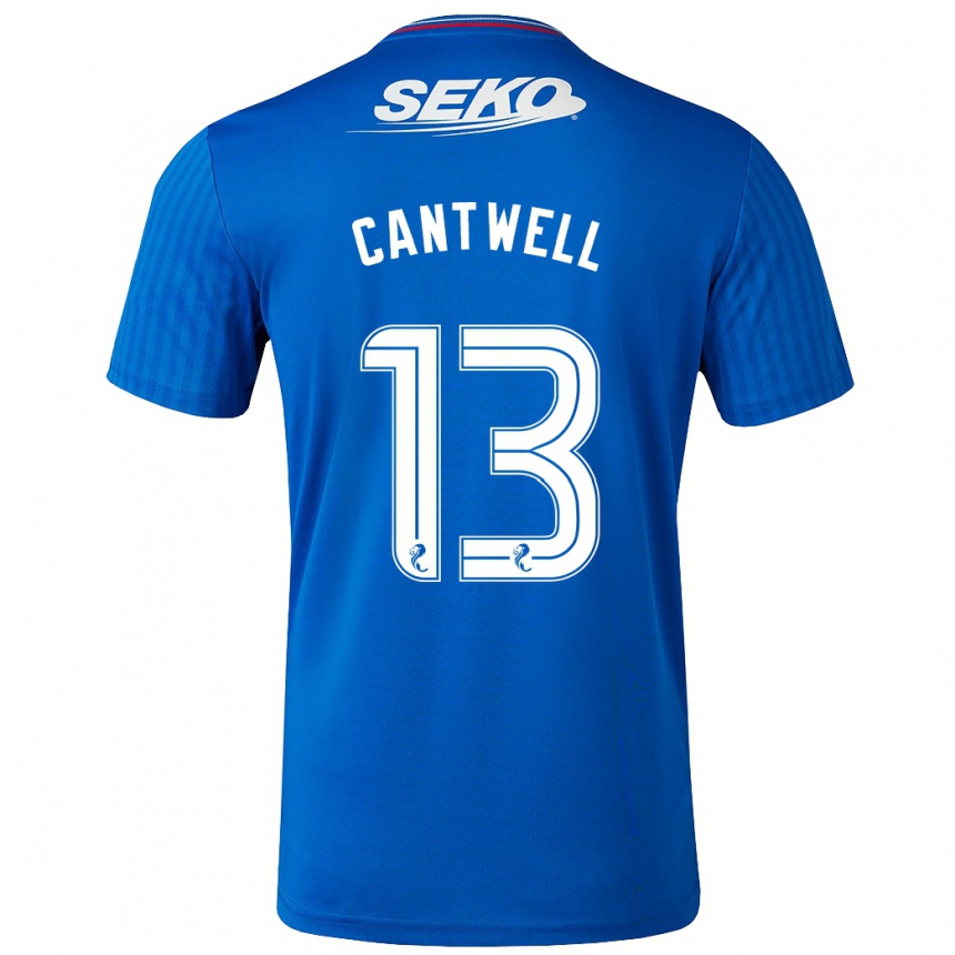 Herren Fußball Todd Cantwell #13 Blau Heimtrikot Trikot 2023/24 T-Shirt Luxemburg