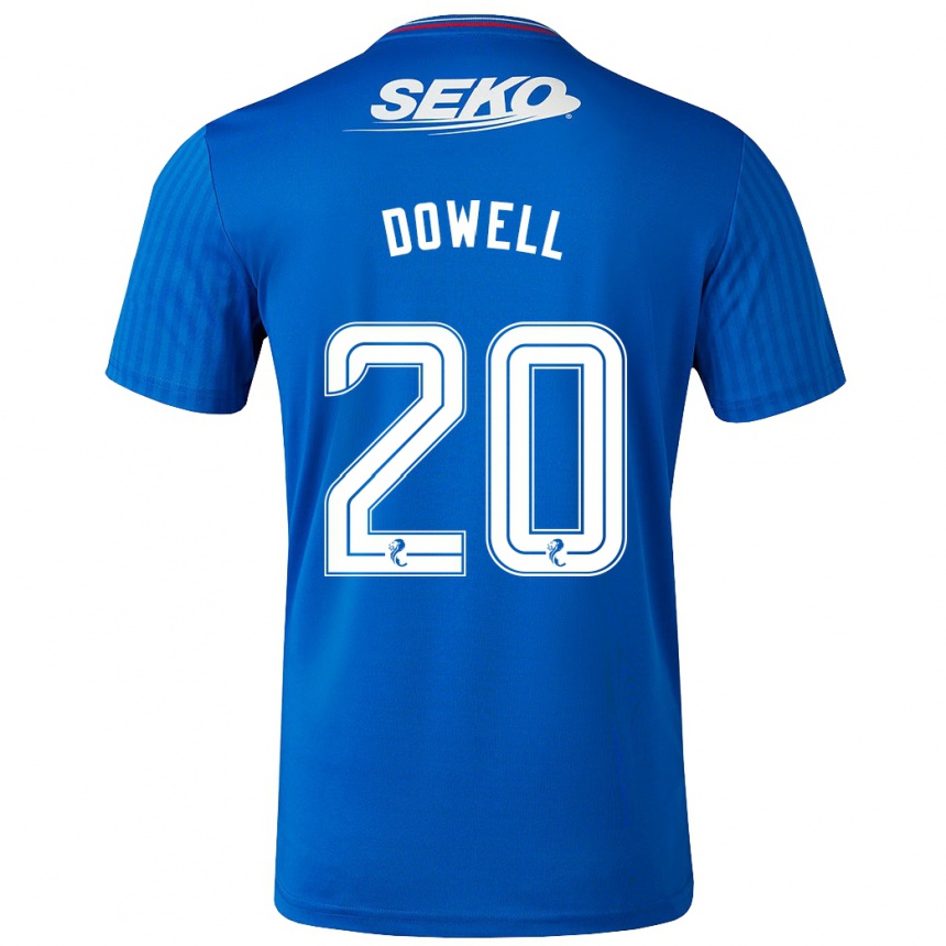 Herren Fußball Kieran Dowell #20 Blau Heimtrikot Trikot 2023/24 T-Shirt Luxemburg