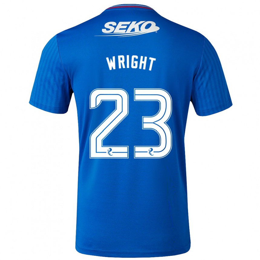 Herren Fußball Scott Wright #23 Blau Heimtrikot Trikot 2023/24 T-Shirt Luxemburg