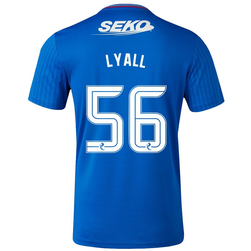 Herren Fußball Arron Lyall #56 Blau Heimtrikot Trikot 2023/24 T-Shirt Luxemburg