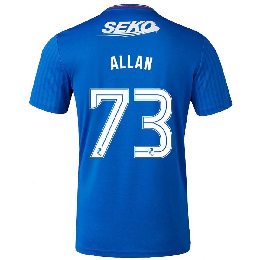 Herren Fußball Connor Allan #73 Blau Heimtrikot Trikot 2023/24 T-Shirt Luxemburg