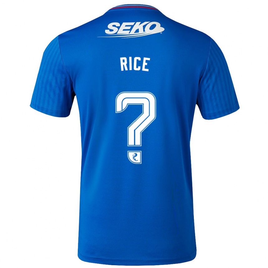 Herren Fußball Bailey Rice #0 Blau Heimtrikot Trikot 2023/24 T-Shirt Luxemburg