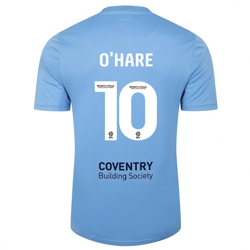 Herren Fußball Callum O'hare #10 Himmelblau Heimtrikot Trikot 2023/24 T-Shirt Luxemburg