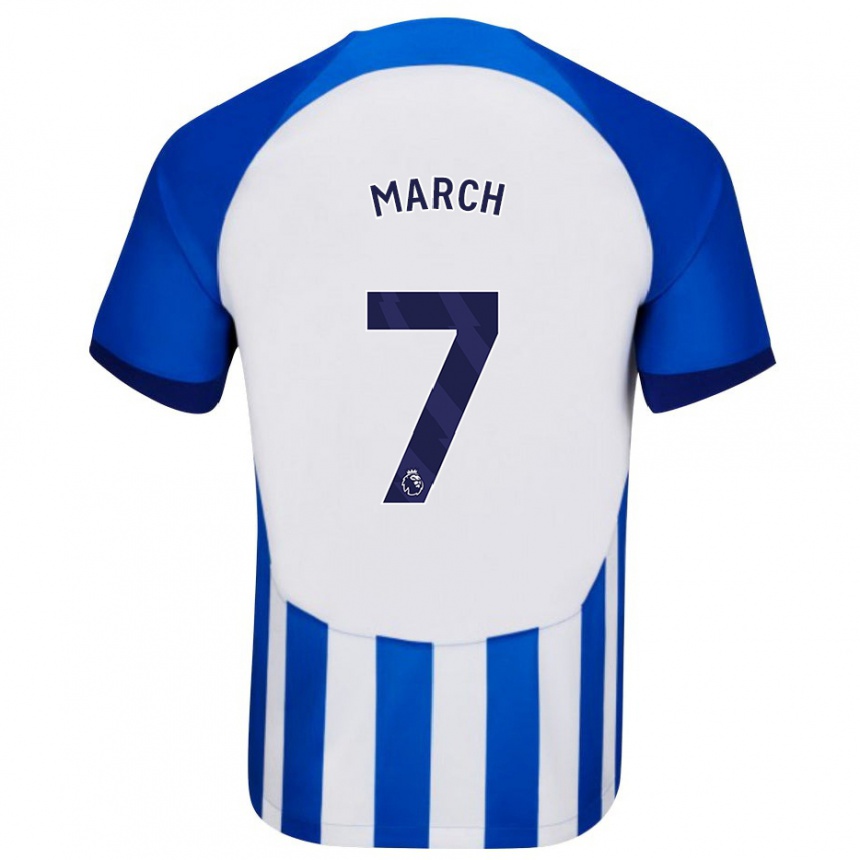 Herren Fußball Solly March #7 Blau Heimtrikot Trikot 2023/24 T-Shirt Luxemburg