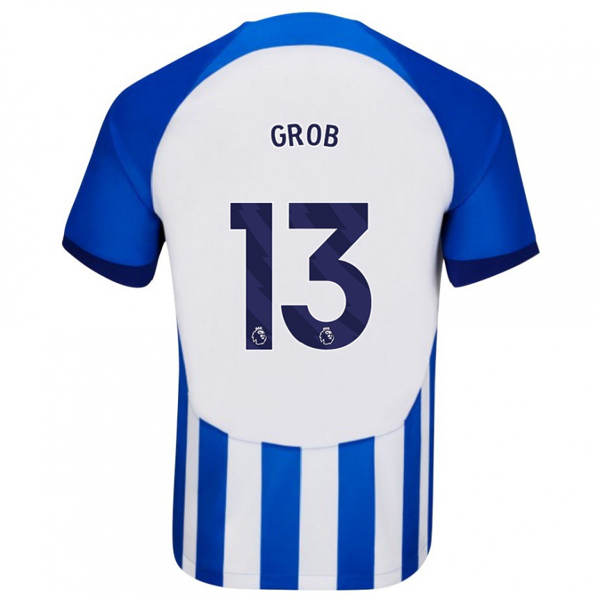 Herren Fußball Pascal Groß #13 Blau Heimtrikot Trikot 2023/24 T-Shirt Luxemburg