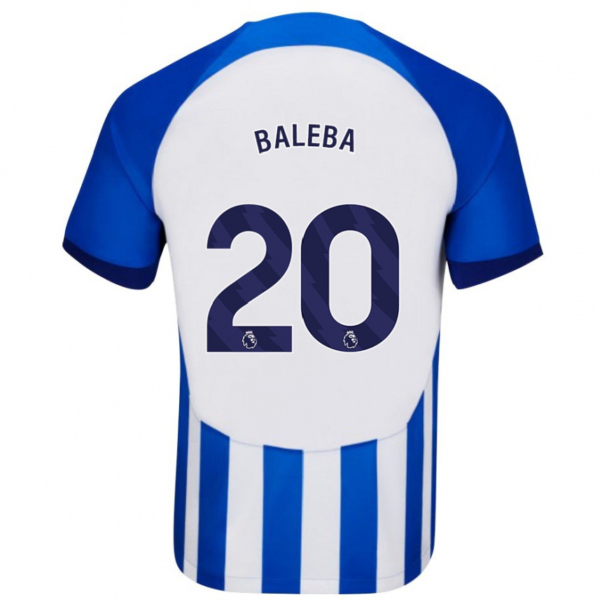 Herren Fußball Carlos Baleba #20 Blau Heimtrikot Trikot 2023/24 T-Shirt Luxemburg