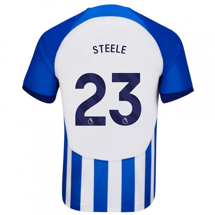 Herren Fußball Jason Steele #23 Blau Heimtrikot Trikot 2023/24 T-Shirt Luxemburg