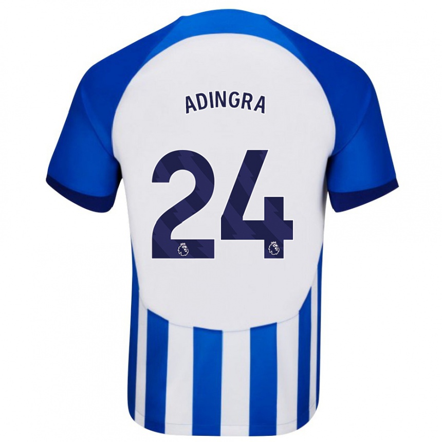 Herren Fußball Simon Adingra #24 Blau Heimtrikot Trikot 2023/24 T-Shirt Luxemburg