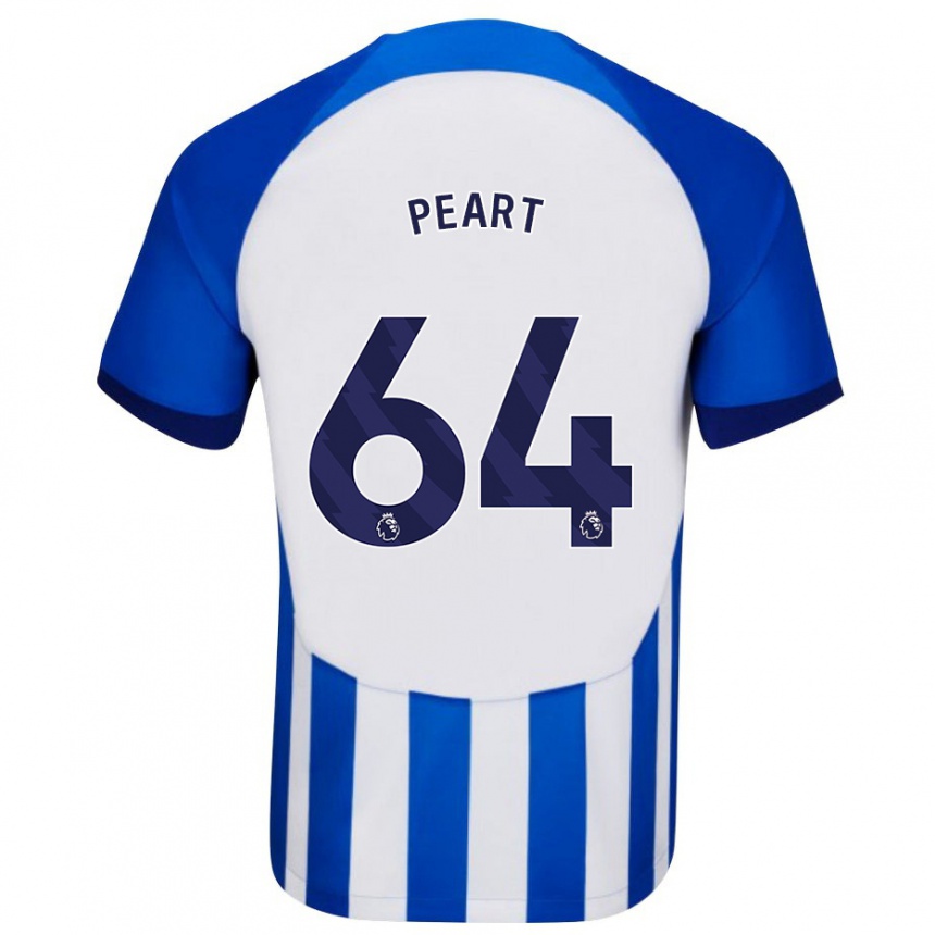 Herren Fußball Brody Peart #64 Blau Heimtrikot Trikot 2023/24 T-Shirt Luxemburg