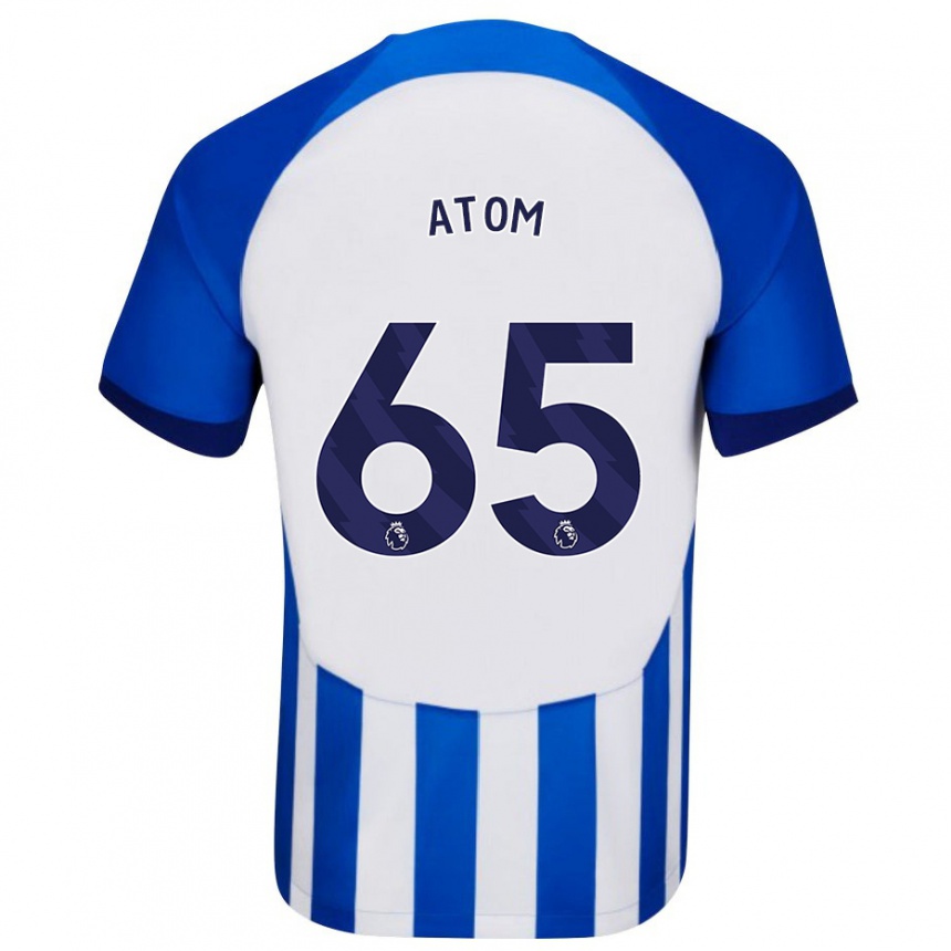 Herren Fußball Noel Atom #65 Blau Heimtrikot Trikot 2023/24 T-Shirt Luxemburg