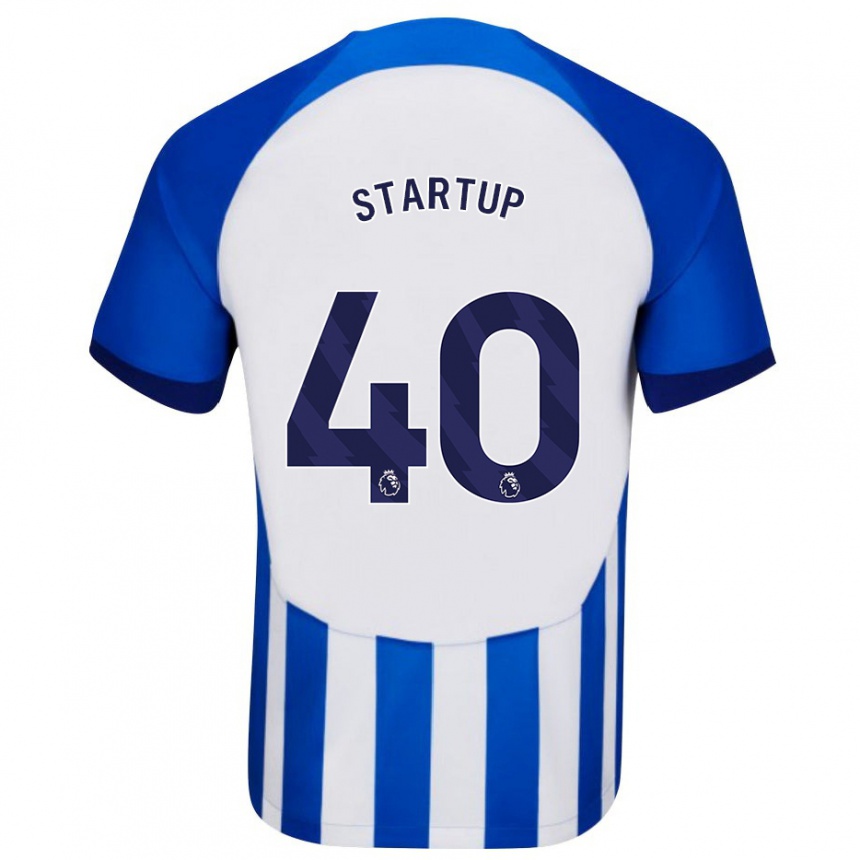 Herren Fußball Katie Startup #40 Blau Heimtrikot Trikot 2023/24 T-Shirt Luxemburg