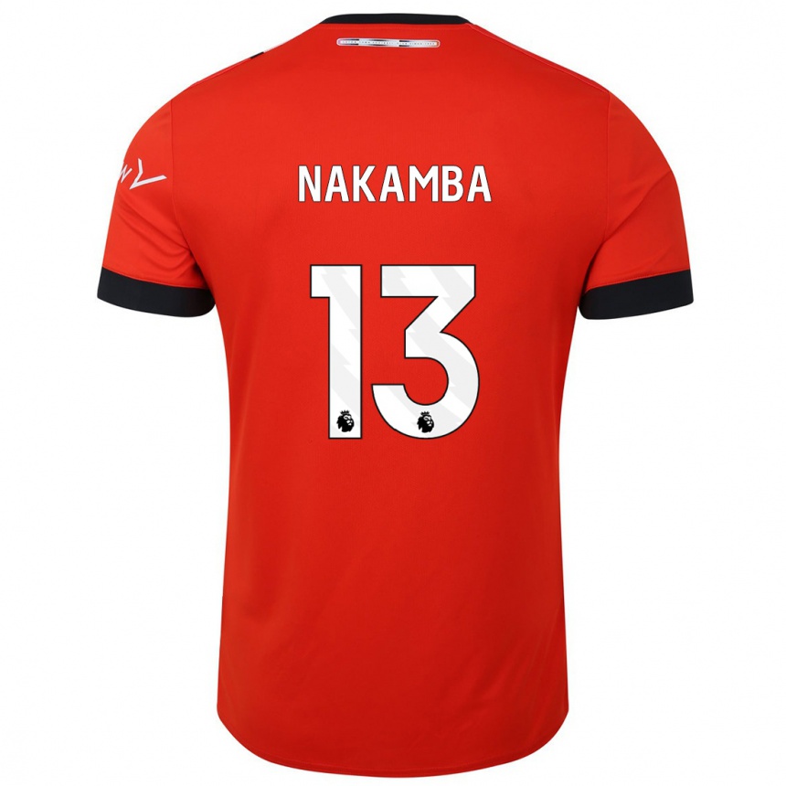 Herren Fußball Marvelous Nakamba #13 Rot Heimtrikot Trikot 2023/24 T-Shirt Luxemburg
