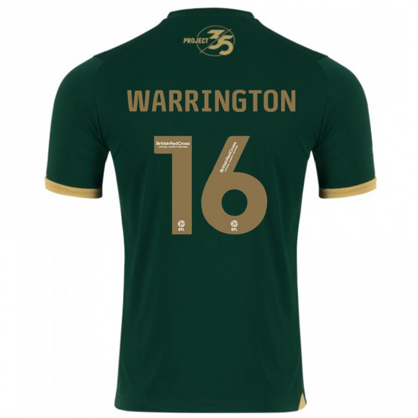 Herren Fußball Lewis Warrington #16 Grün Heimtrikot Trikot 2023/24 T-Shirt Luxemburg
