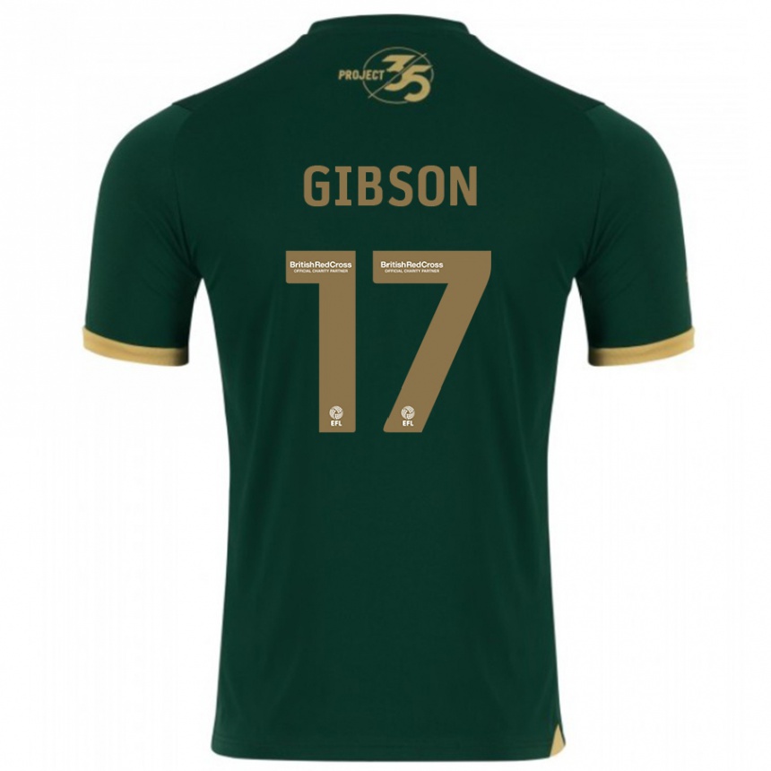 Herren Fußball Lewis Gibson #17 Grün Heimtrikot Trikot 2023/24 T-Shirt Luxemburg