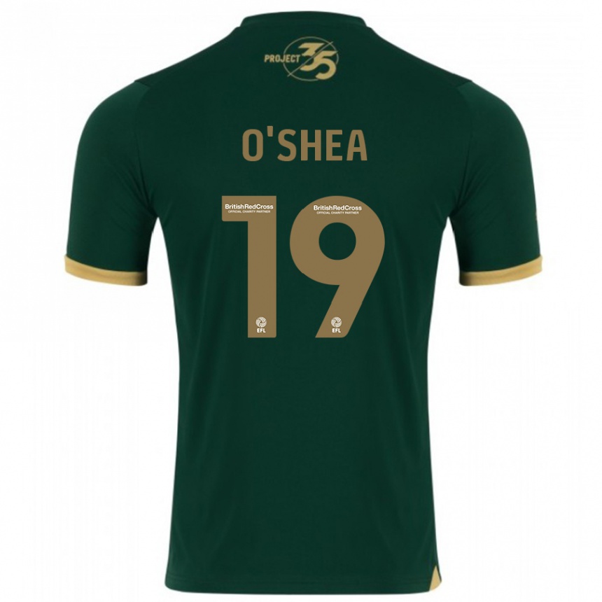 Herren Fußball Erin O'shea #19 Grün Heimtrikot Trikot 2023/24 T-Shirt Luxemburg