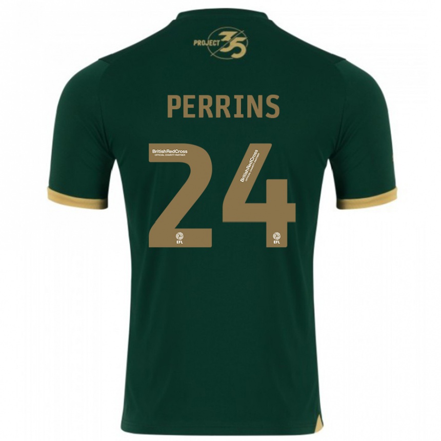 Herren Fußball Grace Perrins #24 Grün Heimtrikot Trikot 2023/24 T-Shirt Luxemburg