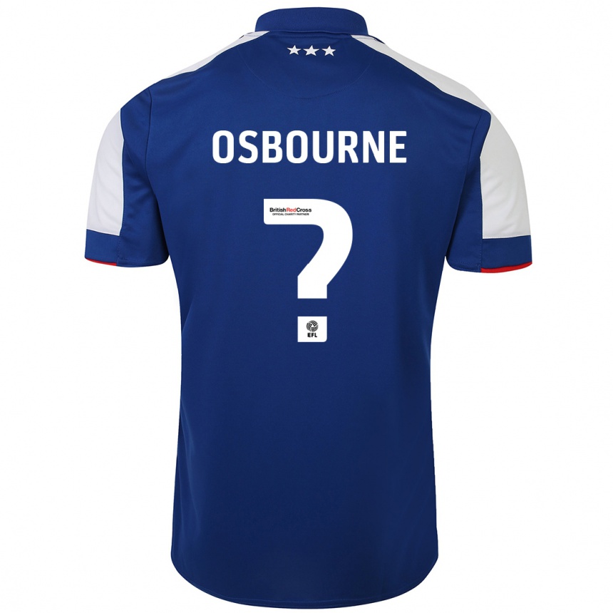 Herren Fußball Tyrese Osbourne #0 Blau Heimtrikot Trikot 2023/24 T-Shirt Luxemburg