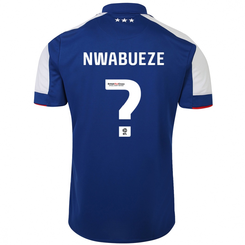 Herren Fußball Jesse Nwabueze #0 Blau Heimtrikot Trikot 2023/24 T-Shirt Luxemburg