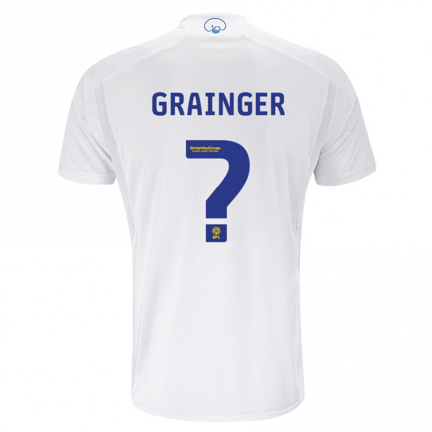 Herren Fußball Owen Grainger #0 Weiß Heimtrikot Trikot 2023/24 T-Shirt Luxemburg
