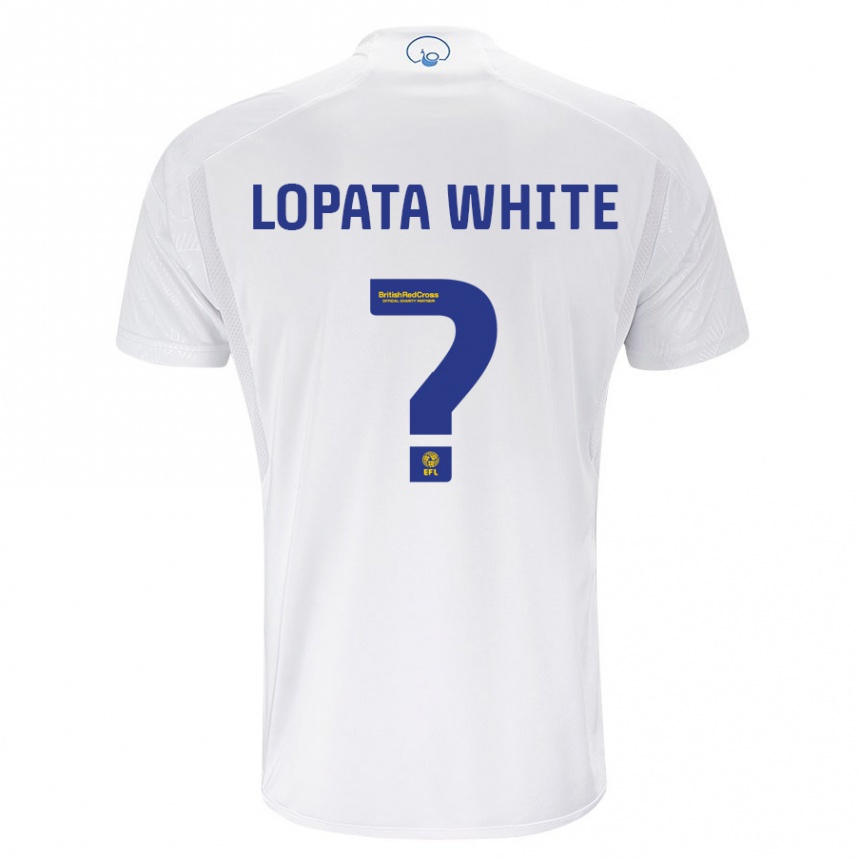 Herren Fußball Reuben Lopata-White #0 Weiß Heimtrikot Trikot 2023/24 T-Shirt Luxemburg