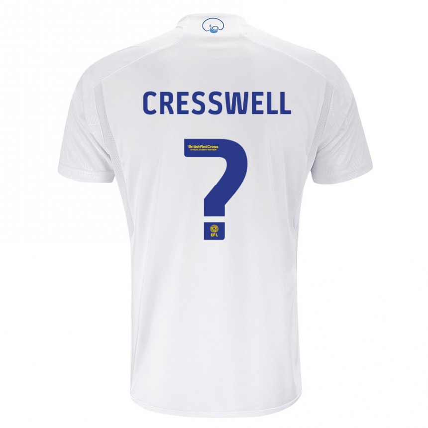 Herren Fußball Alfie Cresswell #0 Weiß Heimtrikot Trikot 2023/24 T-Shirt Luxemburg