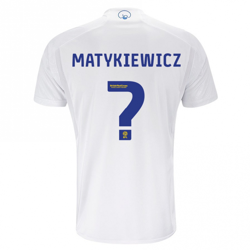 Herren Fußball Luke Matykiewicz #0 Weiß Heimtrikot Trikot 2023/24 T-Shirt Luxemburg