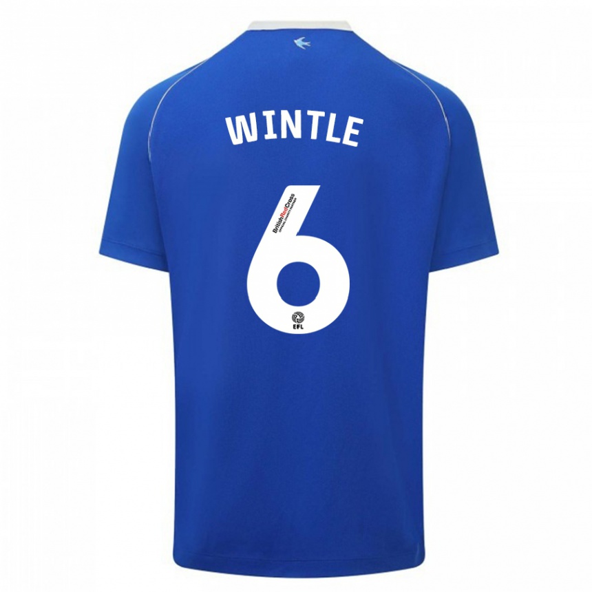 Herren Fußball Ryan Wintle #6 Blau Heimtrikot Trikot 2023/24 T-Shirt Luxemburg