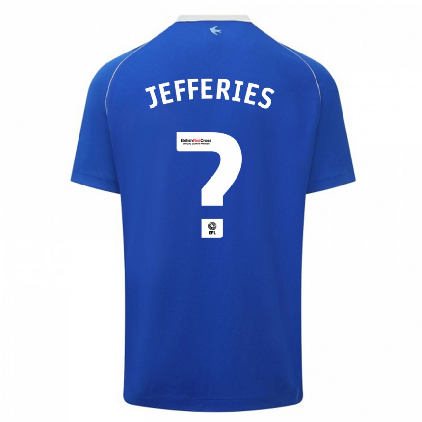 Herren Fußball Isaac Jefferies #0 Blau Heimtrikot Trikot 2023/24 T-Shirt Luxemburg