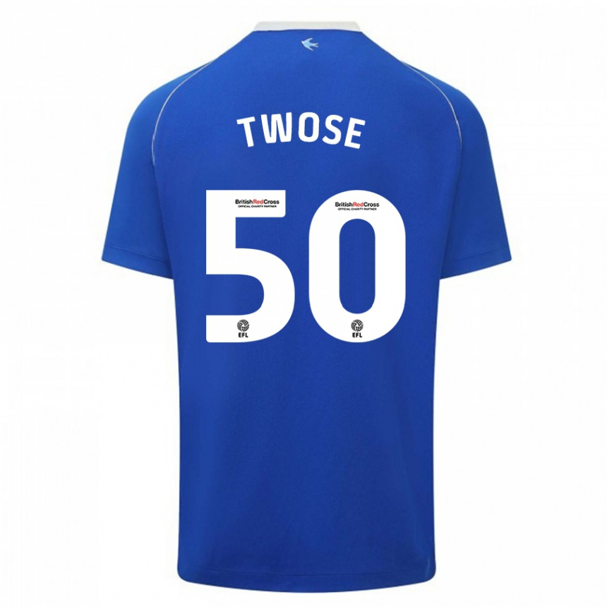 Herren Fußball Cody Twose #50 Blau Heimtrikot Trikot 2023/24 T-Shirt Luxemburg
