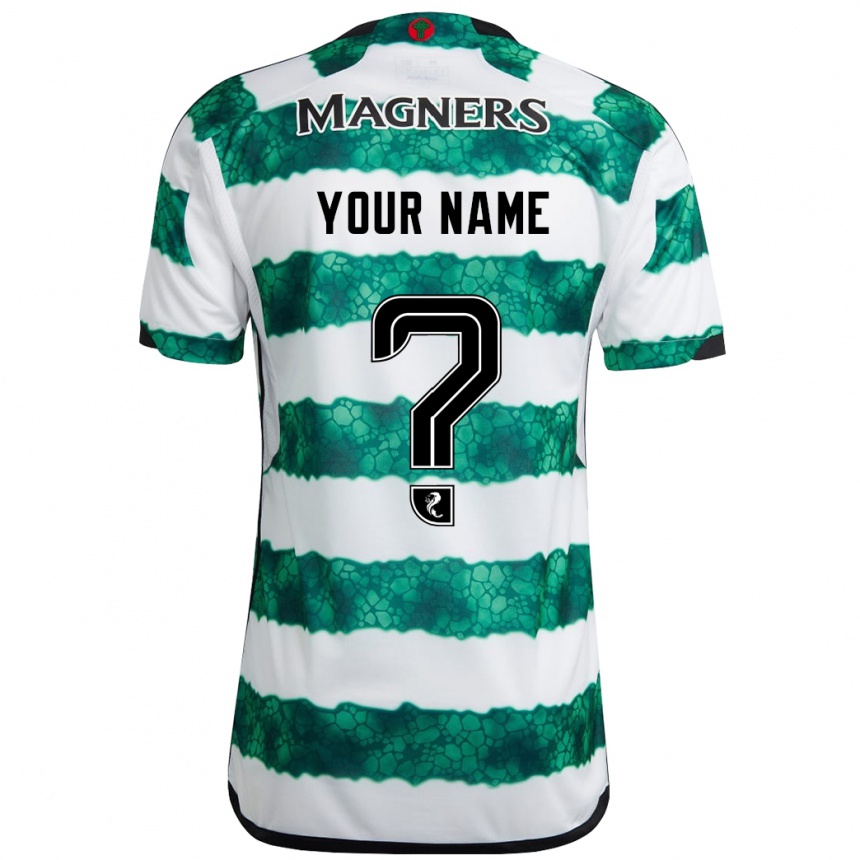 Herren Fußball Ihren Namen #0 Grün Heimtrikot Trikot 2023/24 T-Shirt Luxemburg