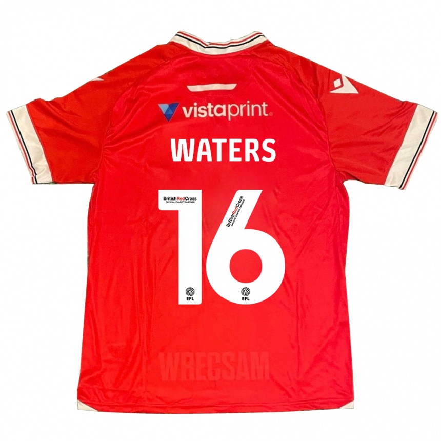 Herren Fußball Billy Waters #16 Rot Heimtrikot Trikot 2023/24 T-Shirt Luxemburg