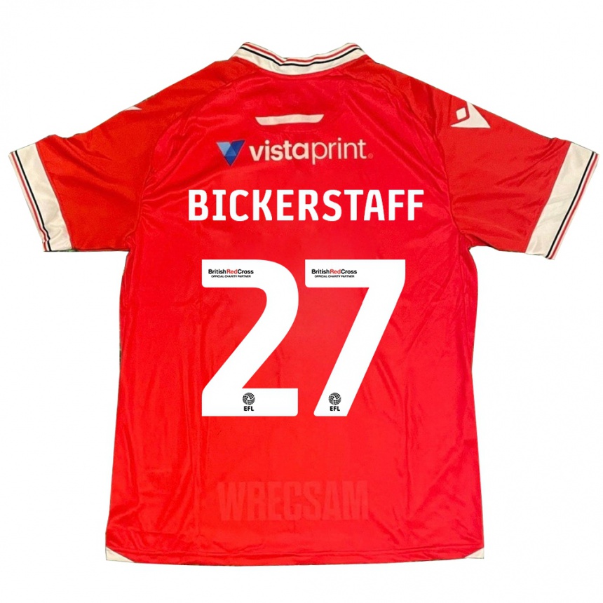 Herren Fußball Jake Bickerstaff #27 Rot Heimtrikot Trikot 2023/24 T-Shirt Luxemburg