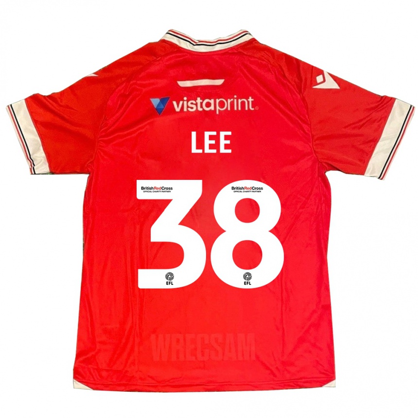 Herren Fußball Elliot Lee #38 Rot Heimtrikot Trikot 2023/24 T-Shirt Luxemburg