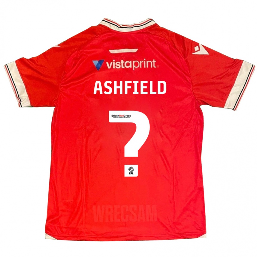 Herren Fußball Harry Ashfield #0 Rot Heimtrikot Trikot 2023/24 T-Shirt Luxemburg