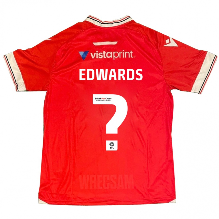Herren Fußball Callum Edwards #0 Rot Heimtrikot Trikot 2023/24 T-Shirt Luxemburg