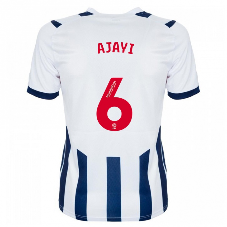 Herren Fußball Semi Ajayi #6 Weiß Heimtrikot Trikot 2023/24 T-Shirt Luxemburg