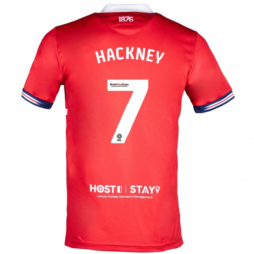 Herren Fußball Hayden Hackney #7 Rot Heimtrikot Trikot 2023/24 T-Shirt Luxemburg