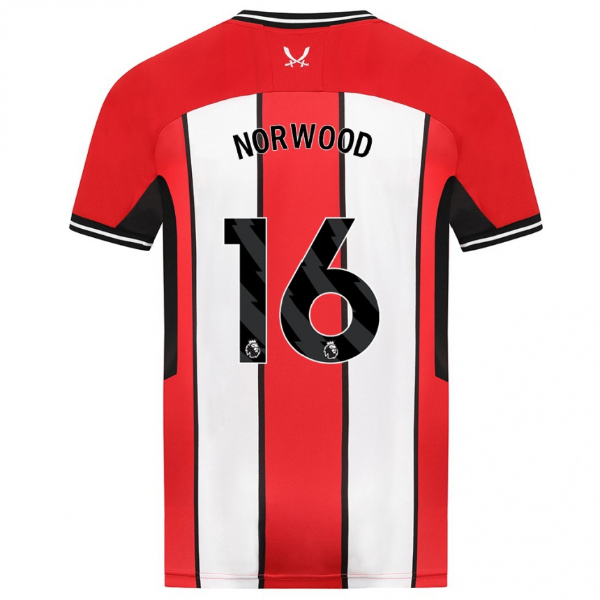 Herren Fußball Oliver Norwood #16 Rot Heimtrikot Trikot 2023/24 T-Shirt Luxemburg
