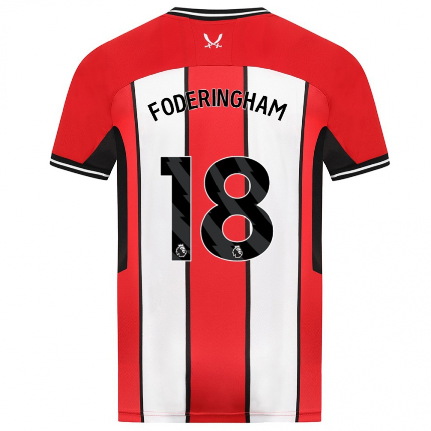 Herren Fußball Wes Foderingham #18 Rot Heimtrikot Trikot 2023/24 T-Shirt Luxemburg