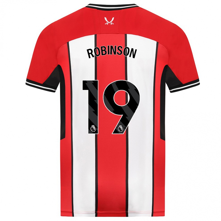 Herren Fußball Jack Robinson #19 Rot Heimtrikot Trikot 2023/24 T-Shirt Luxemburg