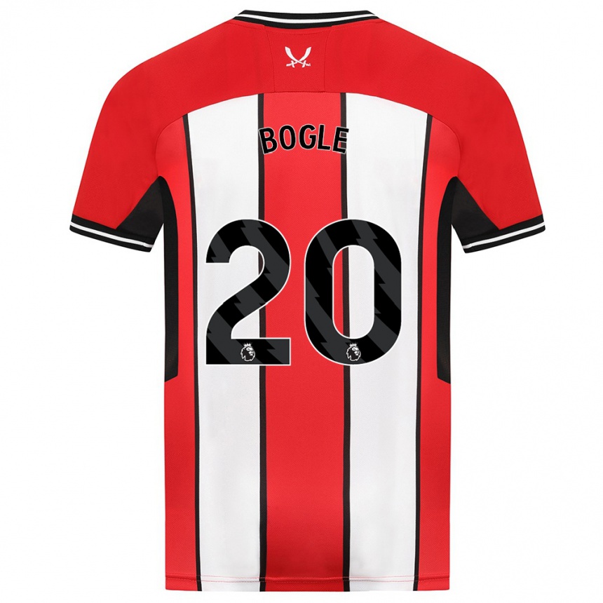 Herren Fußball Jayden Bogle #20 Rot Heimtrikot Trikot 2023/24 T-Shirt Luxemburg