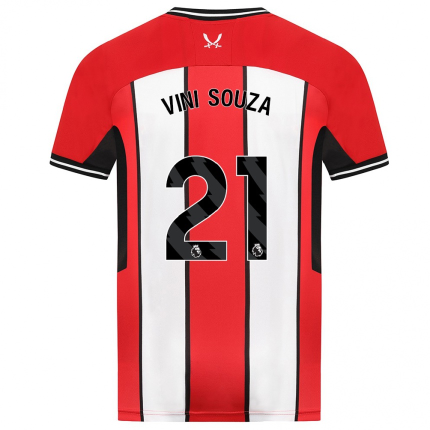 Herren Fußball Vini Souza #21 Rot Heimtrikot Trikot 2023/24 T-Shirt Luxemburg