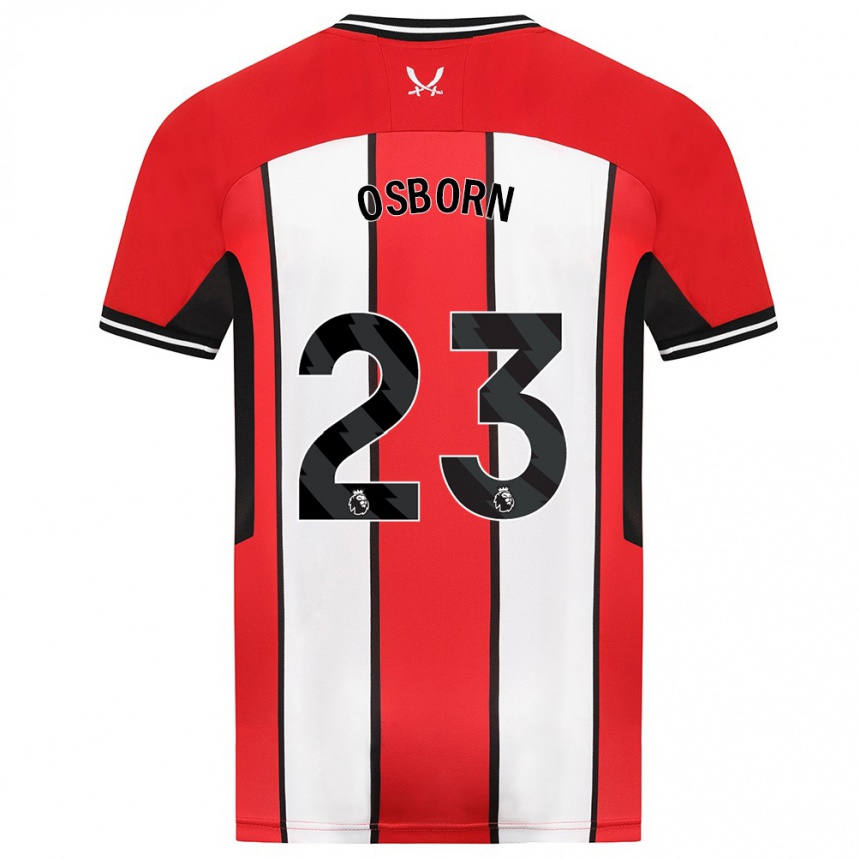 Herren Fußball Ben Osborn #23 Rot Heimtrikot Trikot 2023/24 T-Shirt Luxemburg