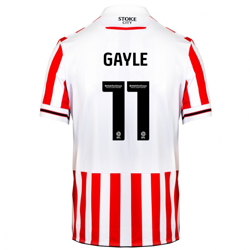 Herren Fußball Dwight Gayle #11 Rot-Weiss Heimtrikot Trikot 2023/24 T-Shirt Luxemburg