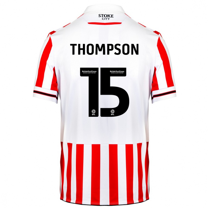 Herren Fußball Jordan Thompson #15 Rot-Weiss Heimtrikot Trikot 2023/24 T-Shirt Luxemburg