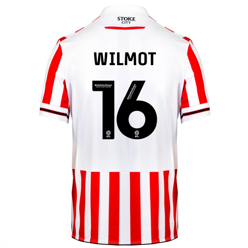 Herren Fußball Ben Wilmot #16 Rot-Weiss Heimtrikot Trikot 2023/24 T-Shirt Luxemburg