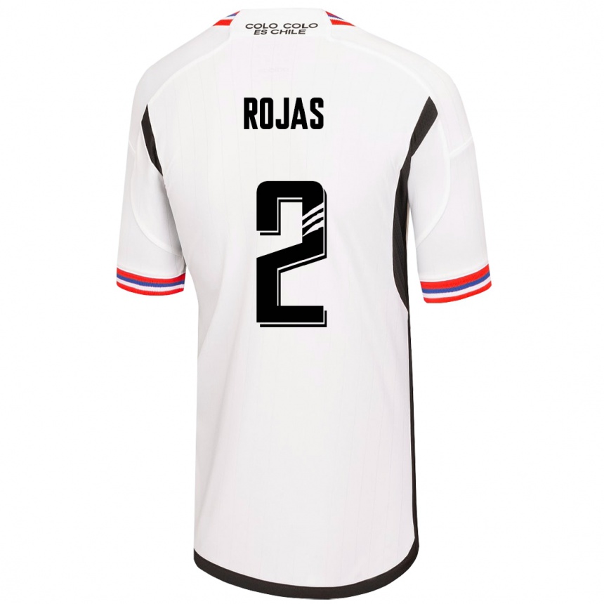 Herren Fußball Jeyson Rojas #2 Weiß Heimtrikot Trikot 2023/24 T-Shirt Luxemburg