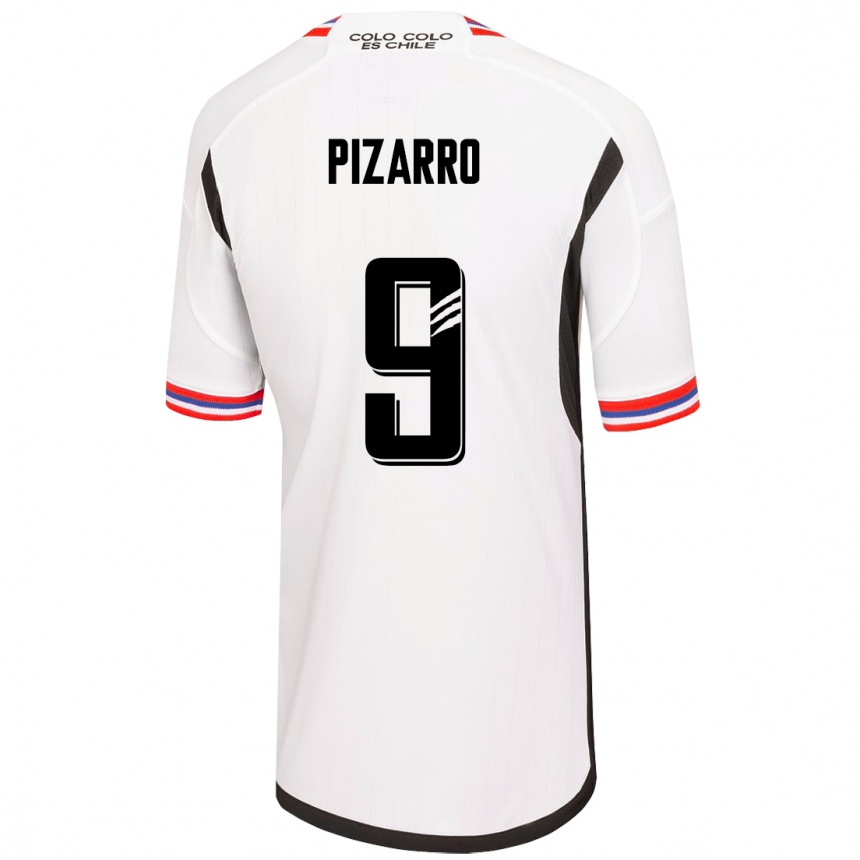 Herren Fußball Damián Pizarro #9 Weiß Heimtrikot Trikot 2023/24 T-Shirt Luxemburg
